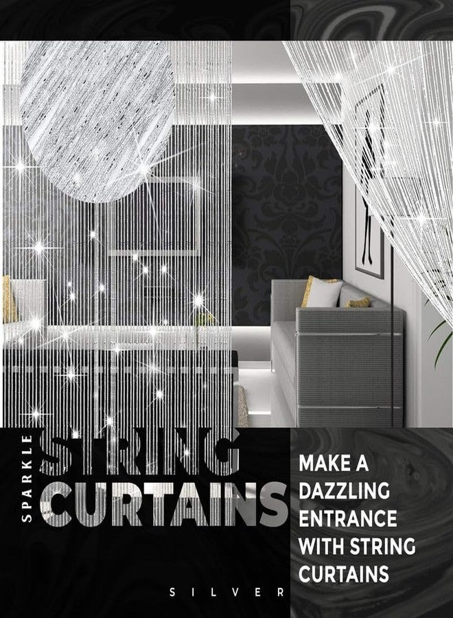 Selibration ستائر معلقة من سيليبريشن | 100×200 سم، لون وردي مع خيوط لامعة (قطعة واحدة) لفواصل الغرف وتزيين الحفلات، ديكور المنزل، ومناسبات مختلفة - Image 5